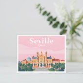 Sevilla Spanje Plaza de Espana Pastelreizen Briefkaart (Staand voorkant)