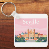Sevilla Spanje Plaza de Espana Pastelreizen Sleutelhanger (Voorkant)