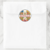 Sevilla Spanje Plaza de Espana Ronde Sticker (Tas)