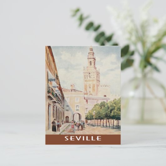 Sevilla, Spanje, plein Briefkaart (Staand voorkant)