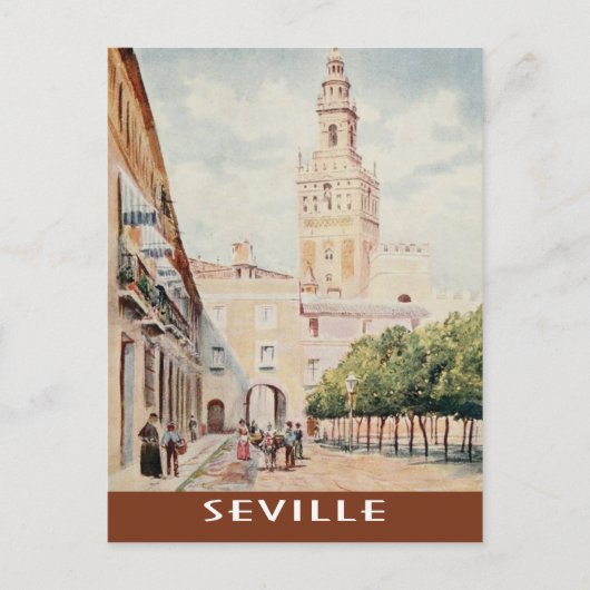 Sevilla, Spanje, plein Briefkaart (Voorkant)