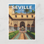 Sevilla Spanje Real Alcazar Briefkaart (Voorkant)