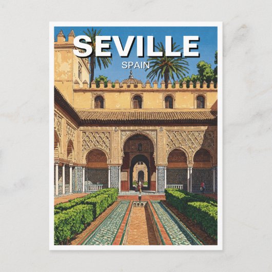 Sevilla Spanje Real Alcazar Briefkaart (Voorkant)