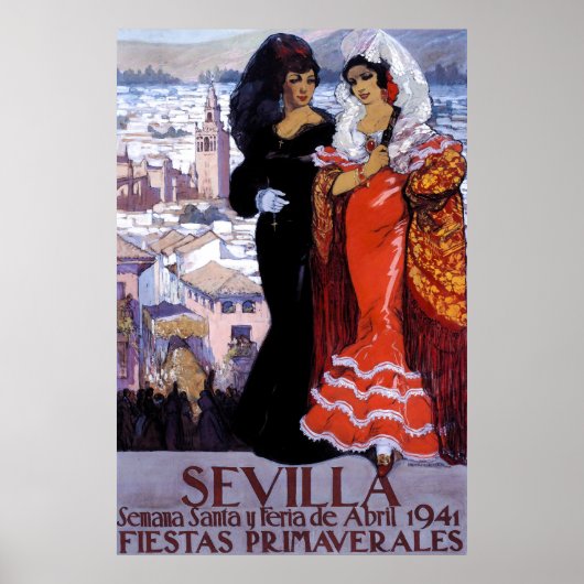 Sevilla Spanje Reizen Poster (Voorkant)