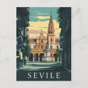 Sevilla Spanje Reizen Retro Briefkaart