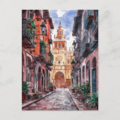 Sevilla Spanje Reizen Retro Waterverf schilderij Briefkaart (Voorkant)