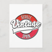 Sevilla spanje retro stijl logo briefkaart (Voorkant)