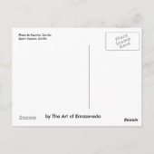 Sevilla, Spanje Square briefkaart (Achterkant)