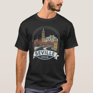 Sevilla, Spanje: T-shirt met vintage silhouet van