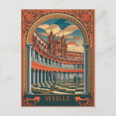 Sevilla Spanje Travel Antiek Briefkaart (Voorkant)