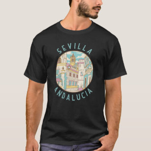 Sevilla Spanje — Verstoorde cirkel T-shirt