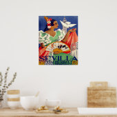 Sevilla, Spanje, vrouw met witte duif, vintage Poster (Keuken)