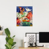 Sevilla, Spanje, vrouw met witte duif, vintage Poster (Thuiskantoor)