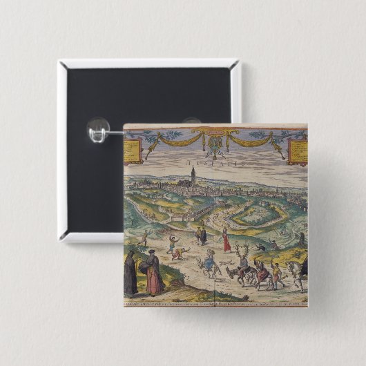 Sevilla Vierkante Button 5,1 Cm (Voorkant /achterkant)