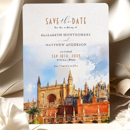 Sevilla Wedding Save the Date Kaart Real Alcázar