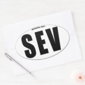 Sevilla - Wijk (aantal 4) Ovale Sticker (Envelop)