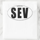 Sevilla - Wijk (aantal 4) Ovale Sticker (Tas)