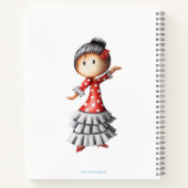 Sevillana Dancer gepersonaliseerd schetsboek Notitieboek (Achterkant)