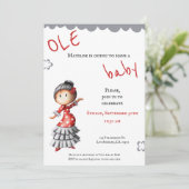 Sevillana Flamenco Danser Spaans Baby shower Kaart (Staand voorkant)