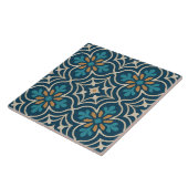 Seville Bloom – Moorish Floral Tile Pattern Tegeltje (Zijkant)