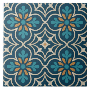 Seville Bloom – Moorse tegelpatroon met bloemen Tegeltje