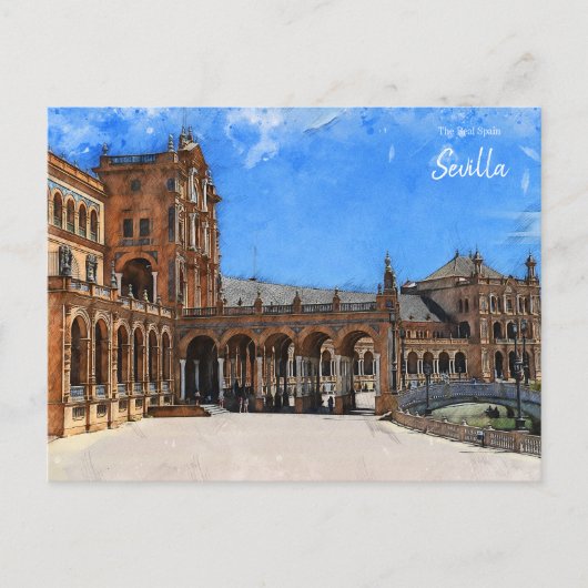Seville Plaza de Espana Briefkaart (Voorkant)