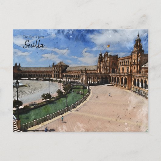 Seville Plaza de Espana Briefkaart (Voorkant)
