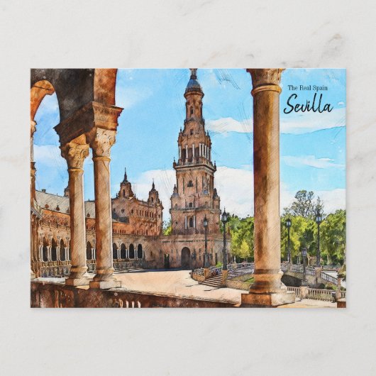Seville Plaza de Espana Briefkaart (Voorkant)