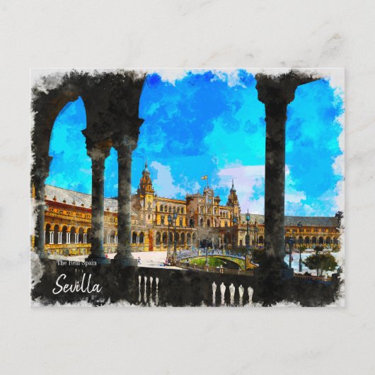 Seville Plaza de Espana Briefkaart (Voorkant)
