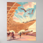 Seville Print Sevilla Illustration Las Setas Print (Voorkant)