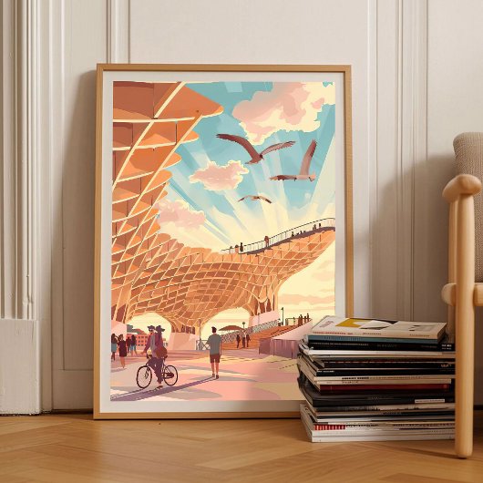 Seville Print Sevilla Illustration Las Setas Print