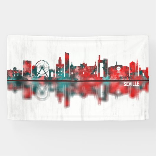 Seville Spanje Skyline Spandoek (Horizontaal)