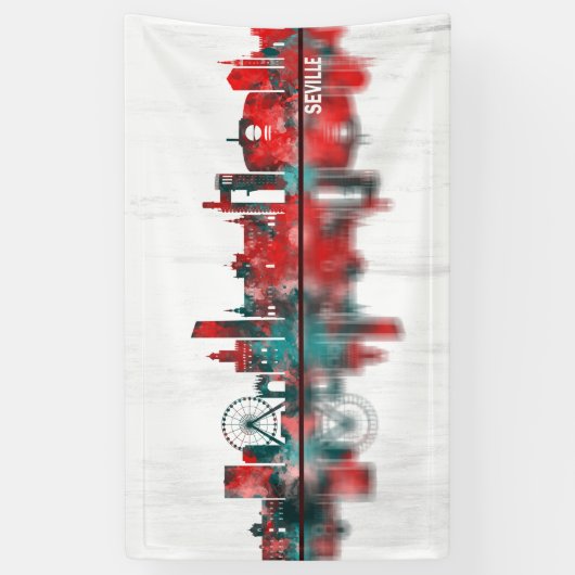 Seville Spanje Skyline Spandoek (Verticaal)