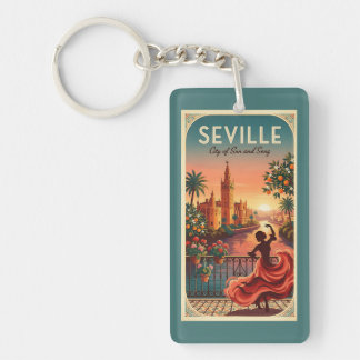 Seville Zonsondergang Flamenco Sleutelhanger