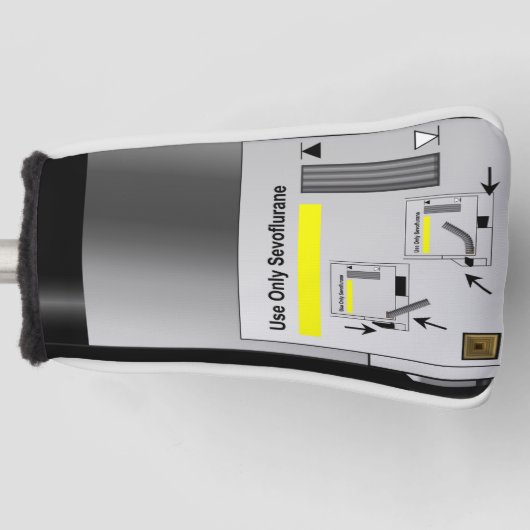 Sevofluraan-verdamper Golfheadcover (Voorkant)