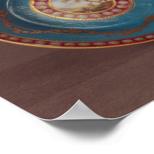 Sevres bleu beroemde koffiebeker en saucer, c.1780 poster (Hoek)