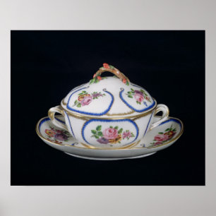 Sevres bowl en bord, 1764 poster