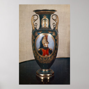 Sevres vase die Louis Bonaparte afschildert Poster