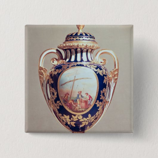Sevres vase, midden 18e eeuw vierkante button 5,1 cm (Voorkant)