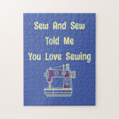 Sew and Sew vertelde me dat je van naaien houdt Legpuzzel (Verticaal)