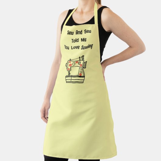 Sew and Sew vertelde me dat je van naaien houdt Schort (Insitu)