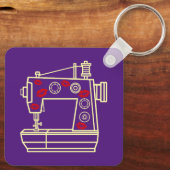 Sew and Sew vertelde me dat je van naaien houdt Sleutelhanger (Achterkant)