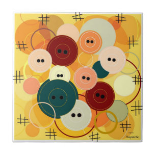 Sew Buttons-tegel Tegeltje