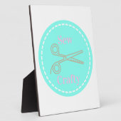Sew Crafty Pastel Pink Grey Aqua Fotoplaat (Zijkant)