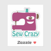 Sew Crazy Sticker (Vel)