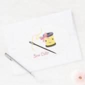 Sew Cute Ovale Sticker (Envelop)