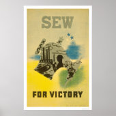 Sew for Victory WWII 1941 WPA Poster (Voorkant)