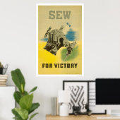 Sew for Victory WWII 1941 WPA Poster (Thuiskantoor)