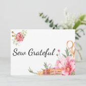 Sew Grateful- Sewing Thank You card Bedankkaart (Staand voorkant)