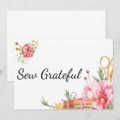Sew Grateful- Sewing Thank You card Bedankkaart (Voorkant / Achterkant)
